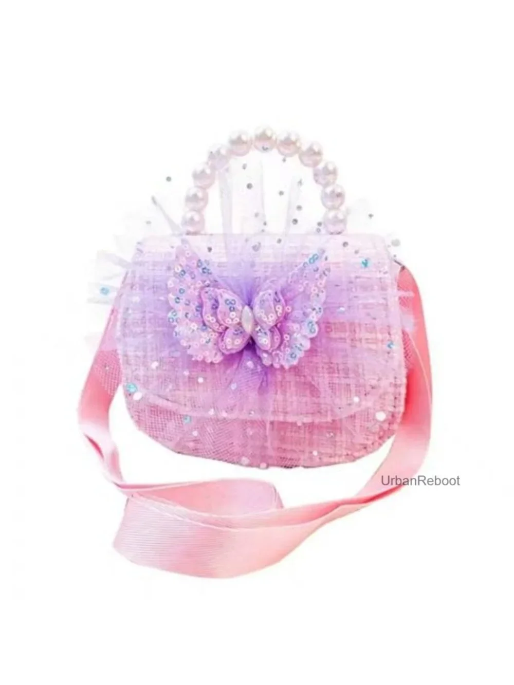 Girls Toddler Crossbody Purse Mini Wristlet Adjustable Strap Butterfly